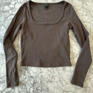 New WILD FABLE Long Sleeve Ribbed Top